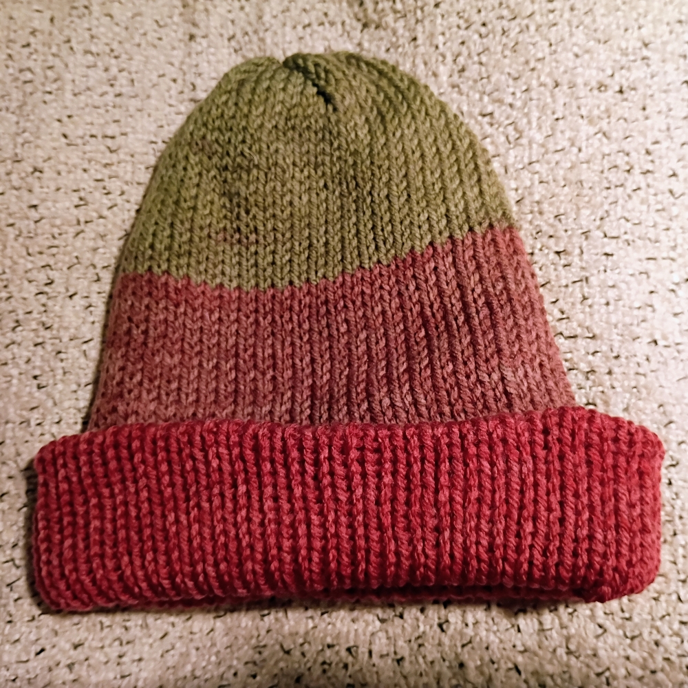 Kids Two-Tone Knit Beanie